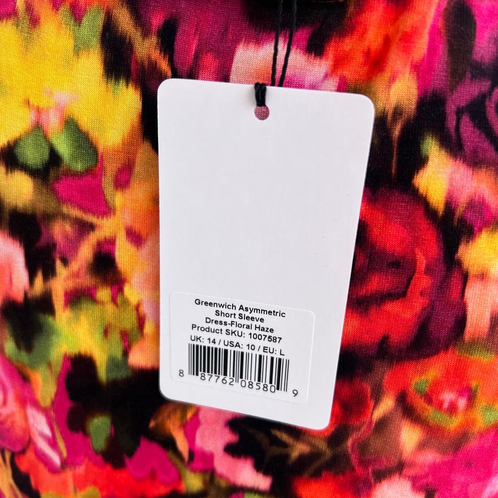 Saint + Sofia Floral Maxi Dress L Greenwich Bright Bold NWT - Picture 9 of 10